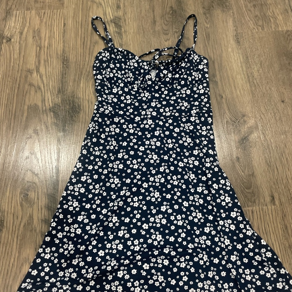 Hollister Navy Floral Dress